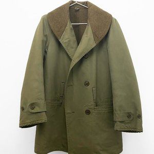 Vintage Army Shawl Collar Utility Coat / Olive